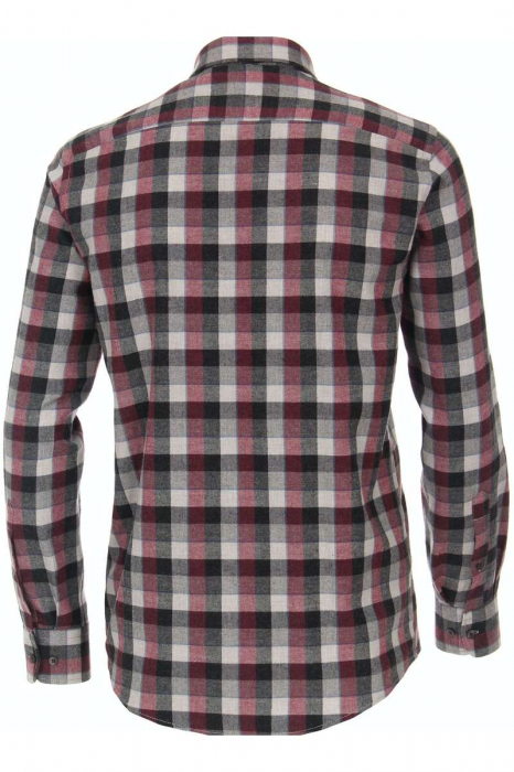 Camasa flanel bumbac barbati CASA MODA CasualFit carouri rosu/gri [2]