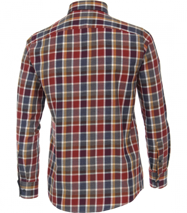 Camasa bumbac barbati CASA MODA CasualFit carouri albastru/rosu [4]