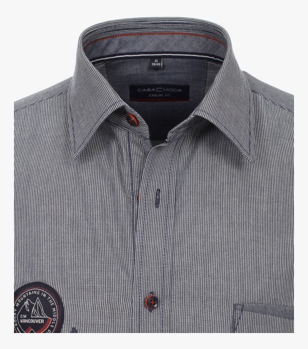 Camasa bumbac barbati CASA MODA CasualFit Vancouver dungulite bleumarin [5]