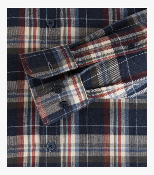 Camasa flanel bumbac barbati CASA MODA carouri albastru/rosu [4]
