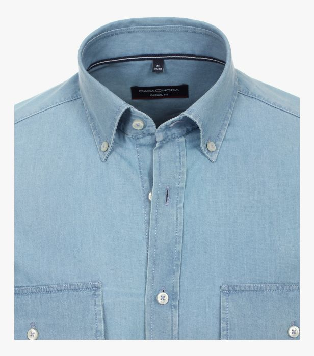 Camasa bumbac stil blugi CASA MODA bleu [3]