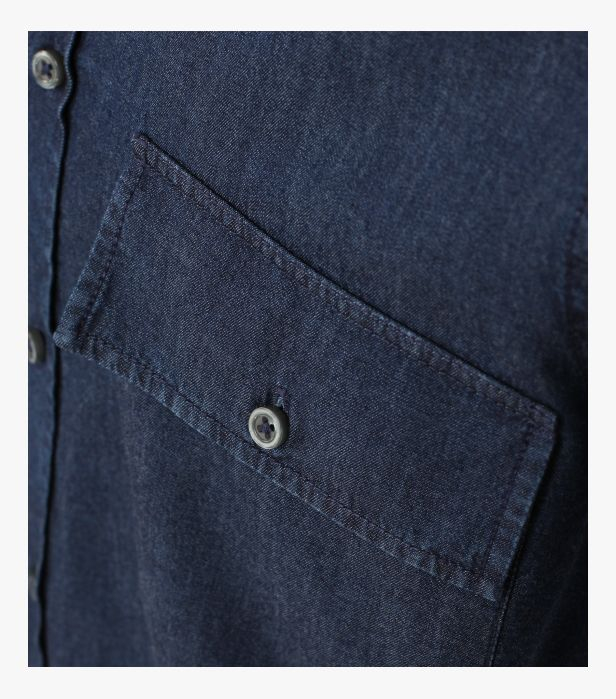 Camasa bumbac stil blugi CASA MODA bleumarin [3]