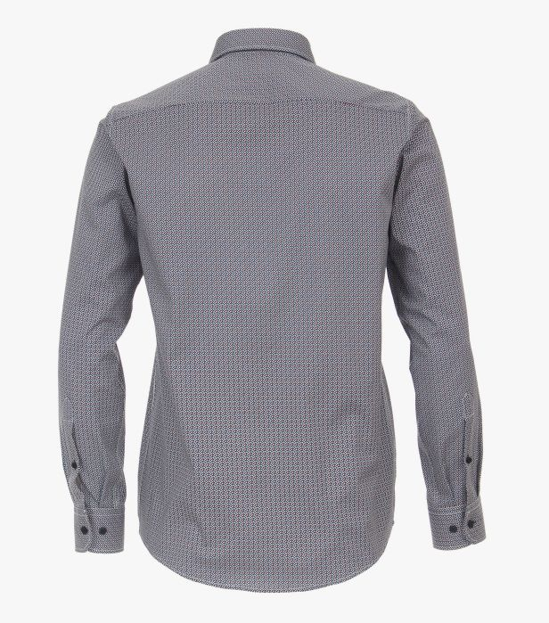 Camasa bumbac barbati CASA MODA CasualFit romburi bleu/portocaliu [2]
