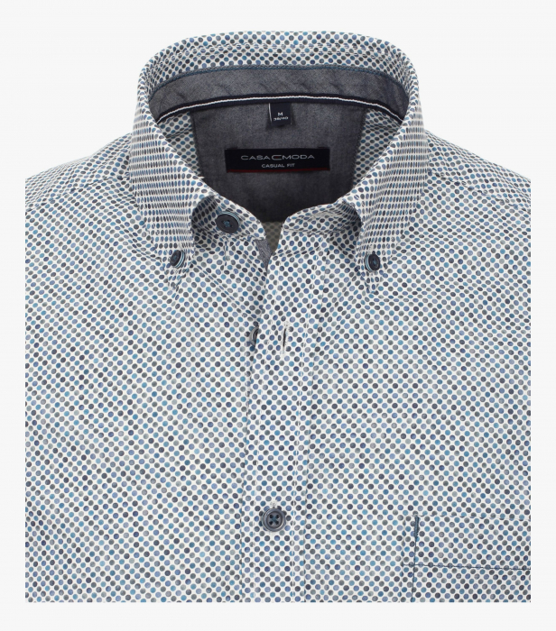 Camasa bumbac barbati CASA MODA CasualFit albastru cerculete [2]