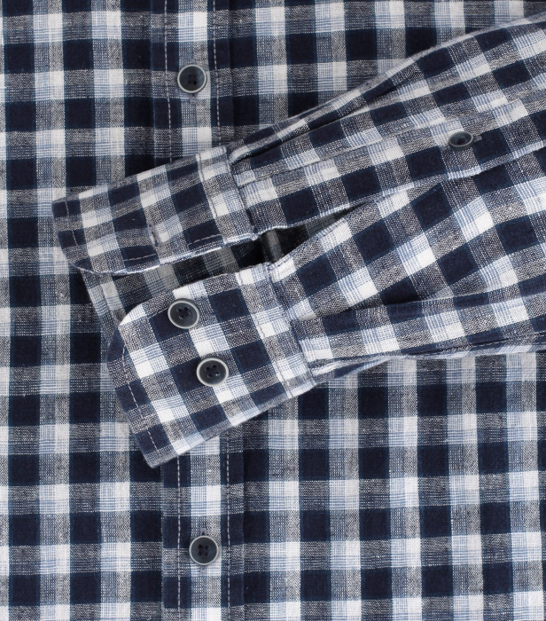 Camasa in/bumbac barbati CASA MODA CasualFit bleumarin carouri [3]