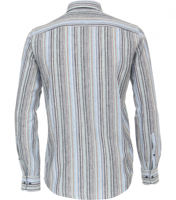 Camasa in/bumbac barbati CASA MODA CasualFit dungi albastru/maro [3]