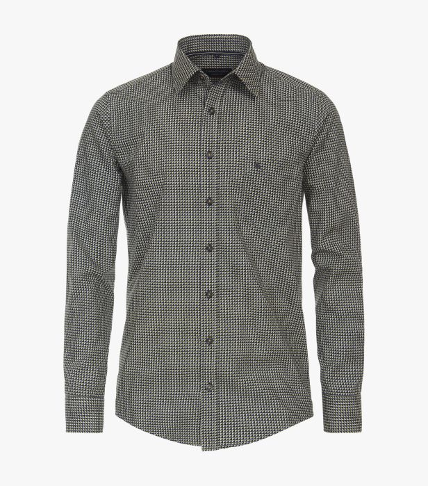 Camasa bumbac barbati CASA MODA CasualFit galben print [1]