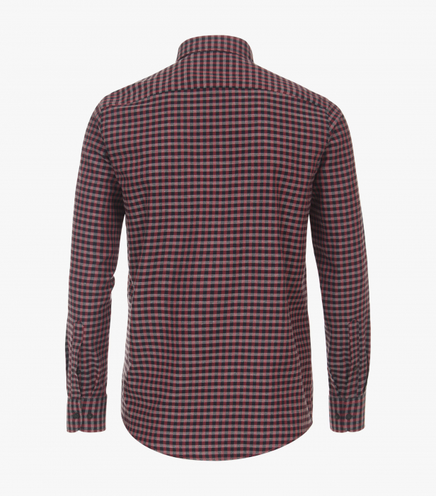 Camasa flanel bumbac barbati CASA MODA CasualFit carouri visiniu [3]