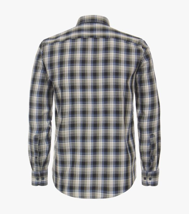 Camasa bumbac barbati CASA MODA CasualFit carouri galben/albastru [2]