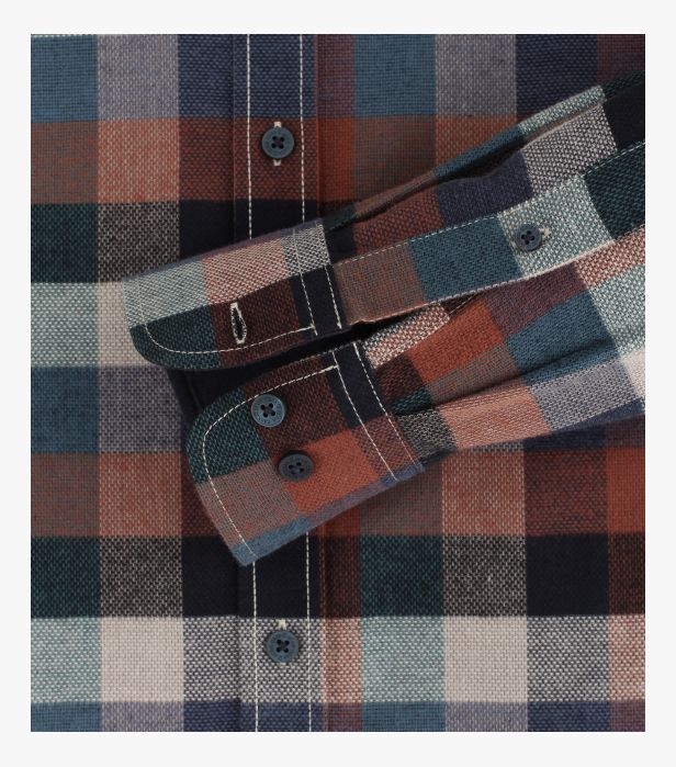 Camasa flanel bumbac barbati CASA MODA CasualFit carouri multicolor [4]