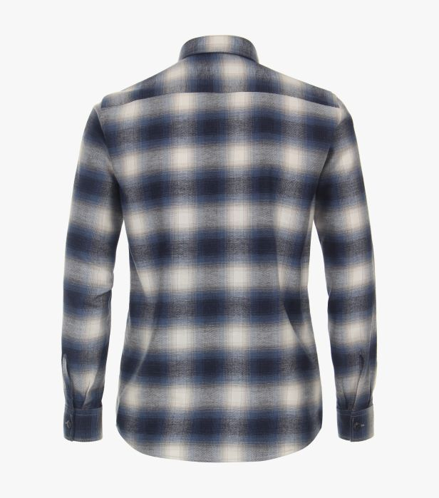 Camasa flanel bumbac barbati CASA MODA CasualFit albastru carouri [2]