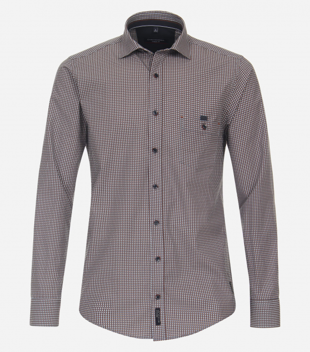 Camasa bumbac barbati CASA MODA CasualFit portocaliu cubulete [1]