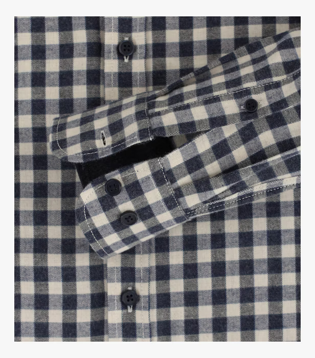 Camasa flanel bumbac barbati CASA MODA CasualFit carouri bleumarin [4]