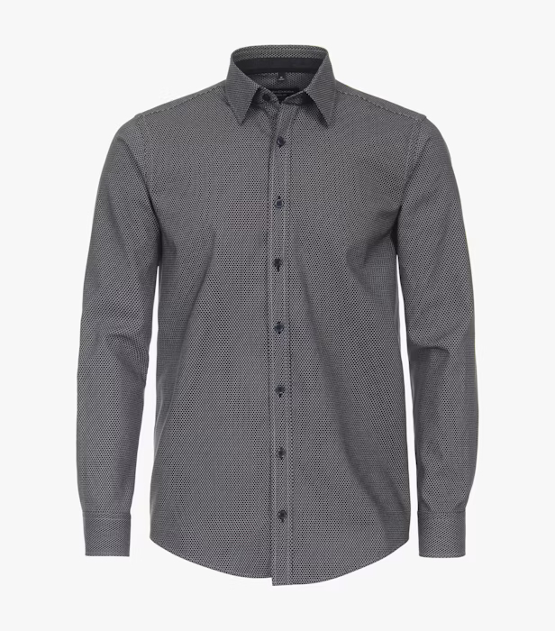 Camasa bumbac barbati CASA MODA CasualFit maro hexagoane [1]