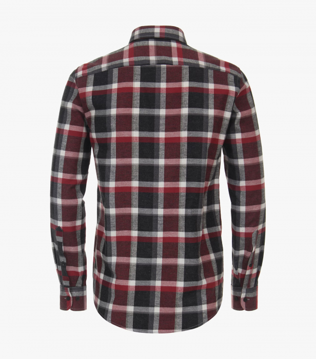 Camasa flanel bumbac barbati CASA MODA CasualFit carouri rosu [4]