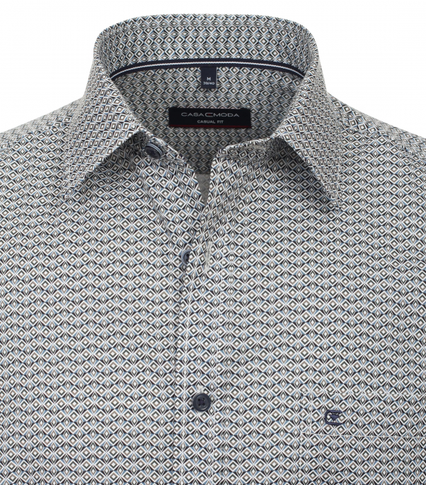 Camasa bumbac barbati CASA MODA CasualFit rombulete bleumarin [2]