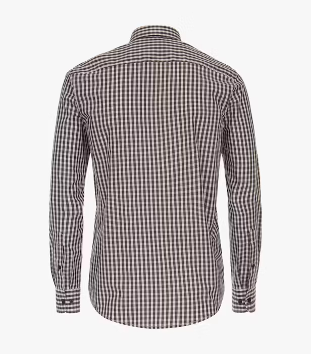 Camasa bumbac barbati CASA MODA CasualFit patratele maro [2]