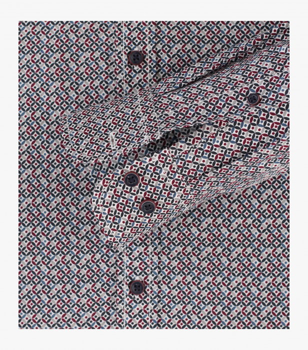 Camasa bumbac barbati CASA MODA CasualFit cerculete albastru/visiniu [4]