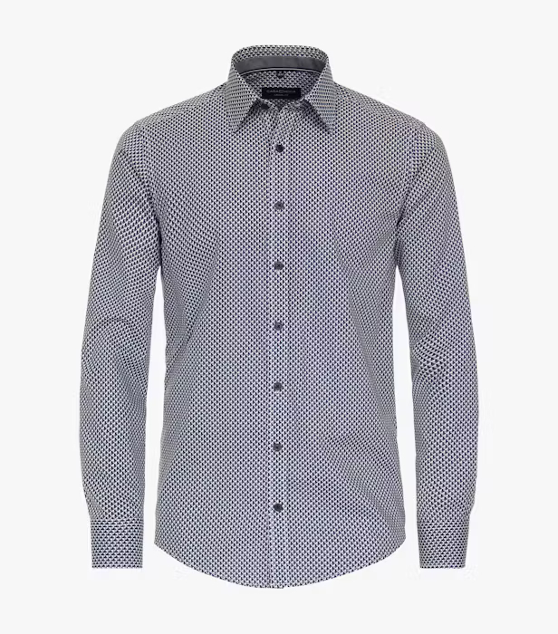 Camasa bumbac barbati CASA MODA CasualFit print bleumarin/bleu [1]