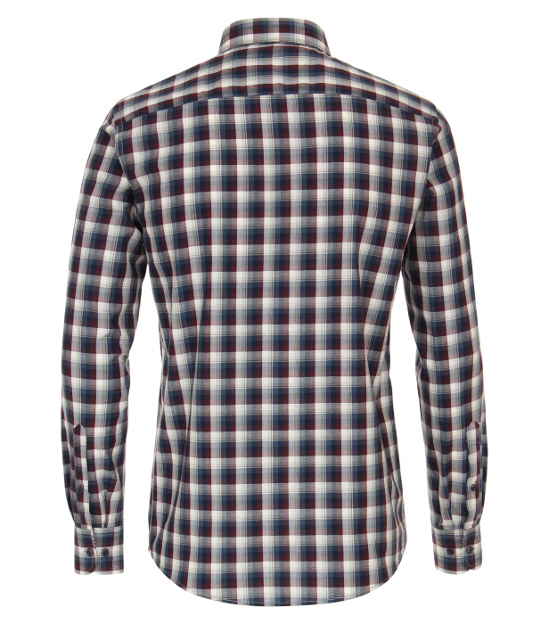 Camasa bumbac barbati CASA MODA CasualFit carouri visiniu/bleumarin [2]