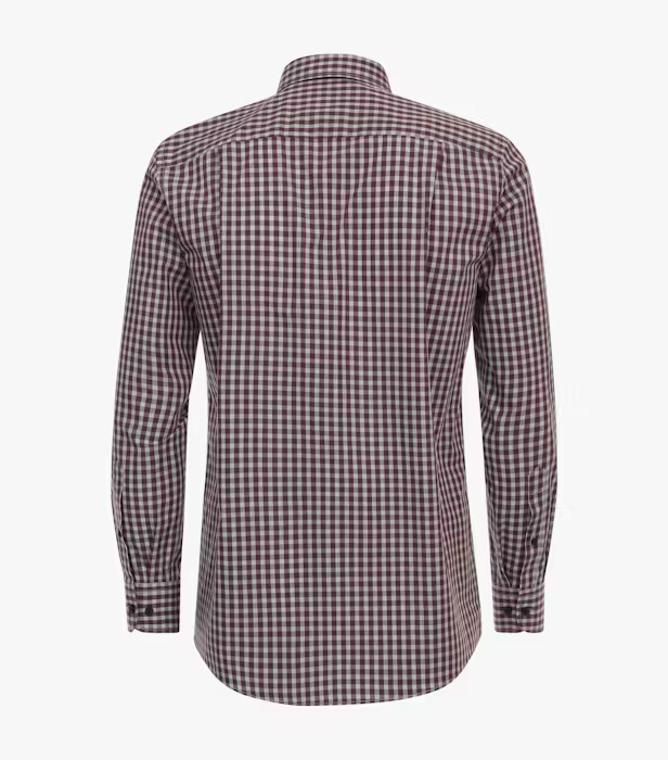 Camasa bumbac barbati CASA MODA ComfortFit rosu patratele [2]
