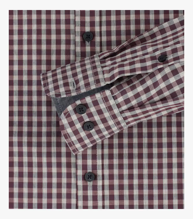Camasa bumbac barbati CASA MODA ComfortFit rosu patratele [4]