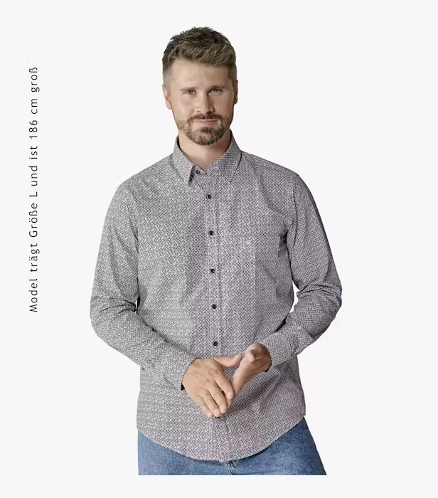 Camasa bumbac barbati CASA MODA ComfortFit rosu cerculete [5]