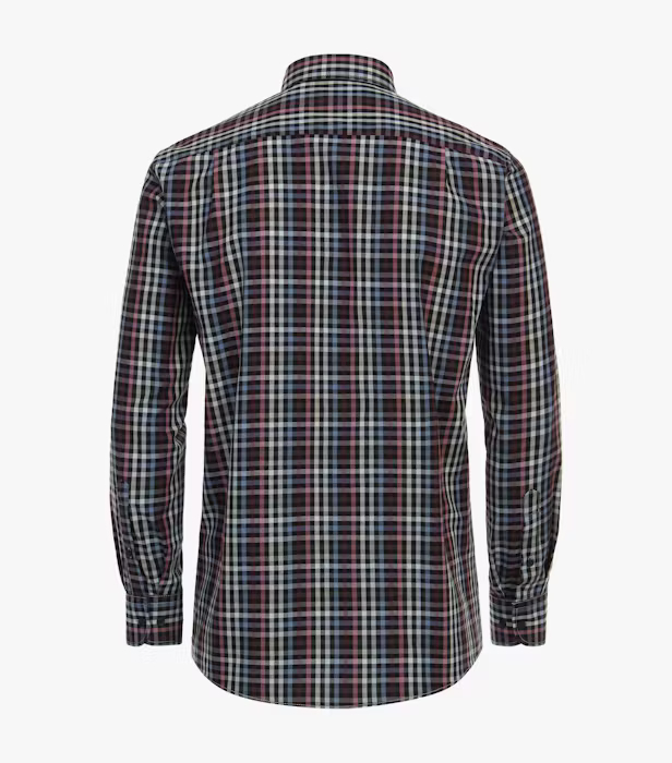 Camasa bumbac barbati CASA MODA ComfortFit patratele rosu/verde [2]