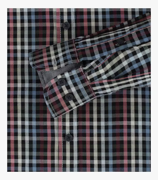 Camasa bumbac barbati CASA MODA ComfortFit patratele rosu/verde [4]