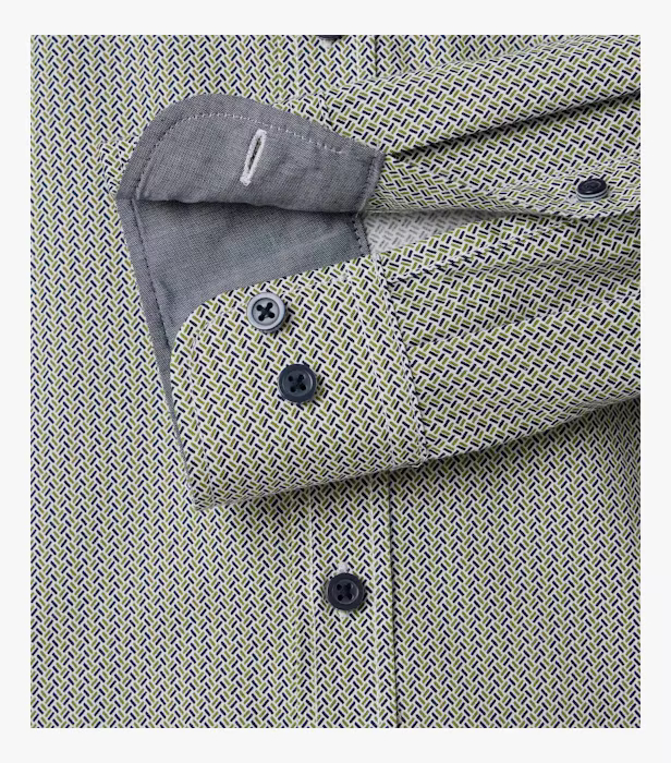 Camasa bumbac barbati CASA MODA CasualFit verde bradut [4]