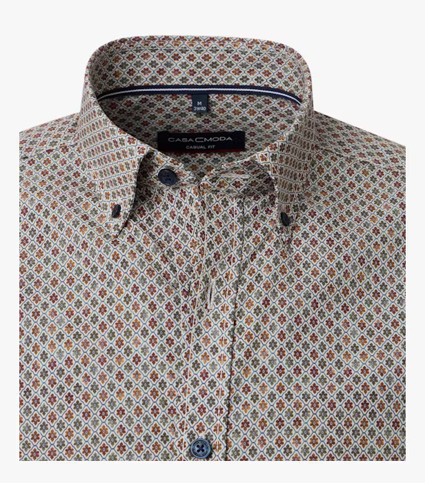 Camasa bumbac barbati CASA MODA CasualFit  verde romburi [3]