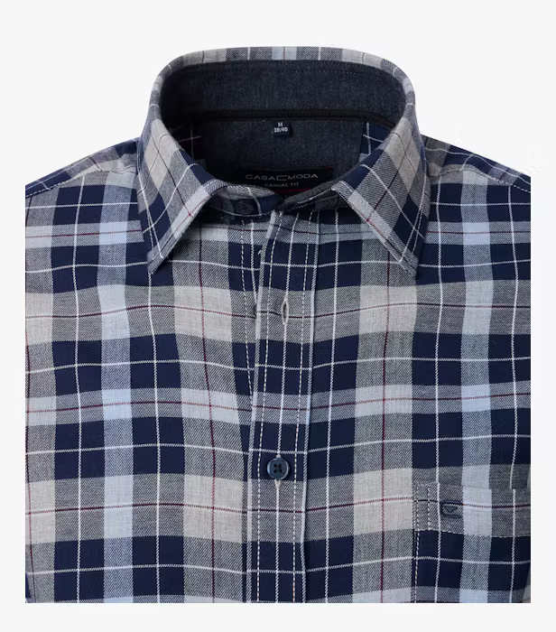 Camasa flanel bumbac barbati CASA MODA carouri gri/albastru [3]