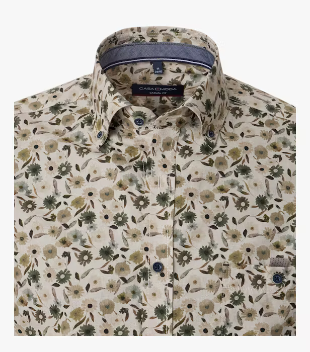 Camasa bumbac CASA MODA barbati Casual floral bej [3]