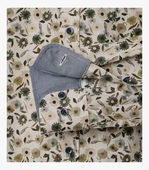 Camasa bumbac CASA MODA barbati Casual floral bej [4]