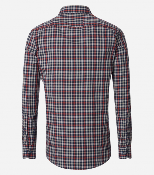 Camasa bumbac barbati CASA MODA CasualFit patratele visiniu [2]