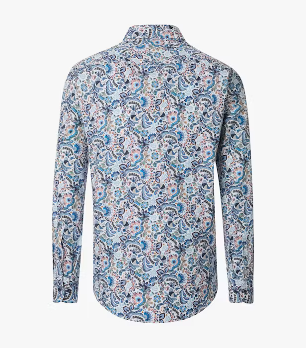 Camasa bumbac CASA MODA barbati Comfort floral albastru [2]