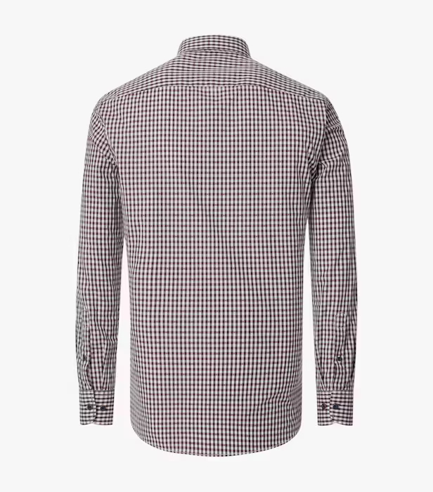 Camasa bumbac CASA MODA barbati Comfort patratele visiniu [2]