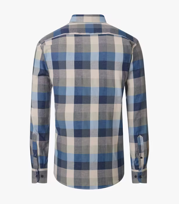 Camasa bumbac barbati CASA MODA CasualFit albastru carouri [2]