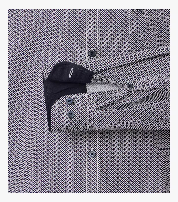 Camasa bumbac twill barbati CASA MODA CasualFit model geometric albastru [4]