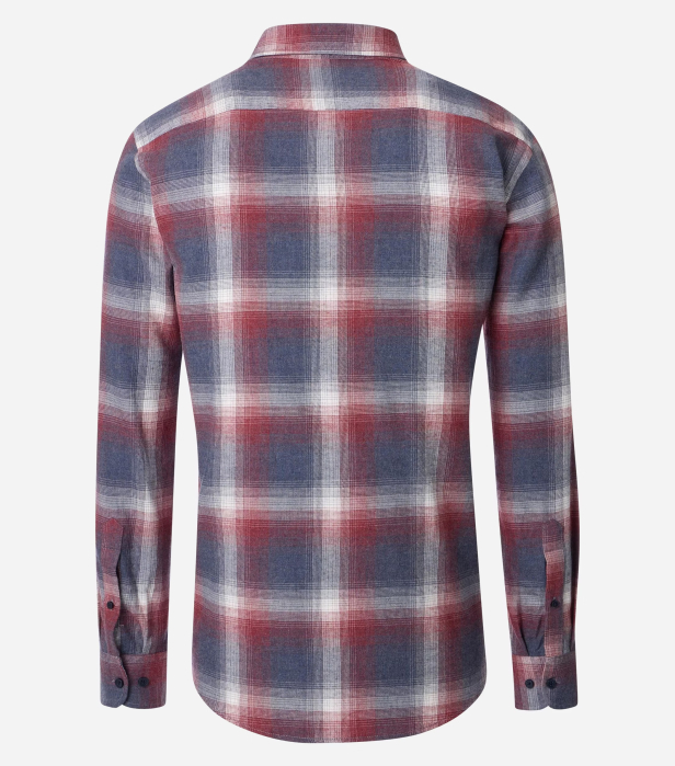 Camasa bumbac twill barbati CASA MODA CasualFit carouri rosu/albastru [2]