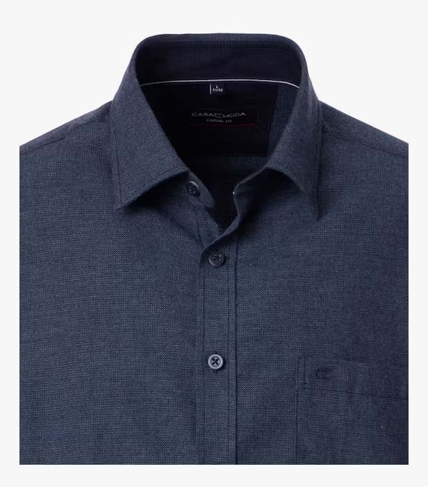 Camasa bumbac barbati CASA MODA CasualFit bleumarin melanj [3]
