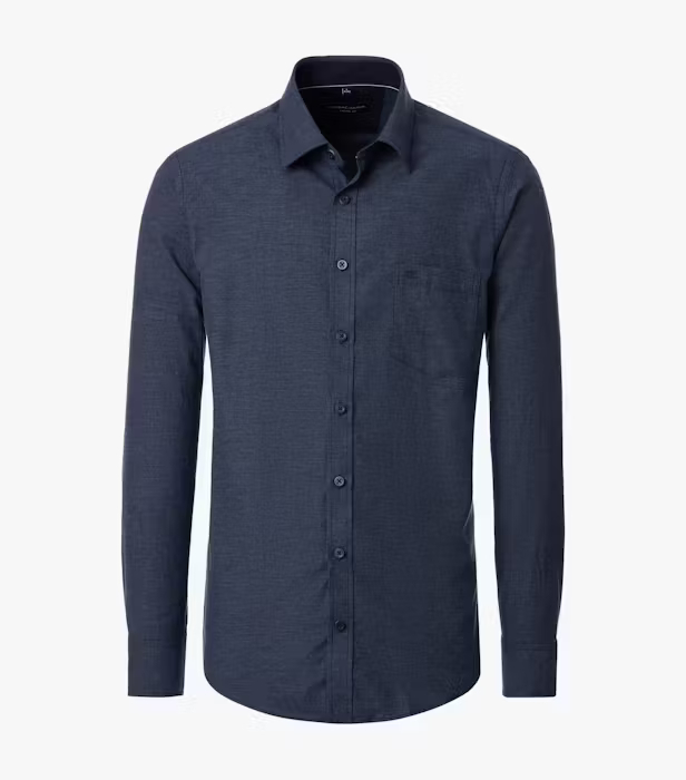 Camasa bumbac barbati CASA MODA CasualFit bleumarin melanj [1]