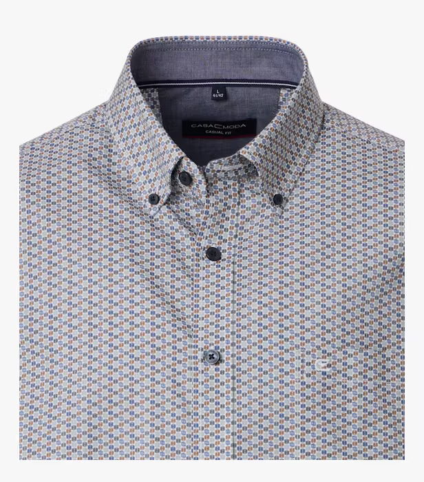 Camasa bumbac barbati CASA MODA CasualFit multicolor hexagoane [3]