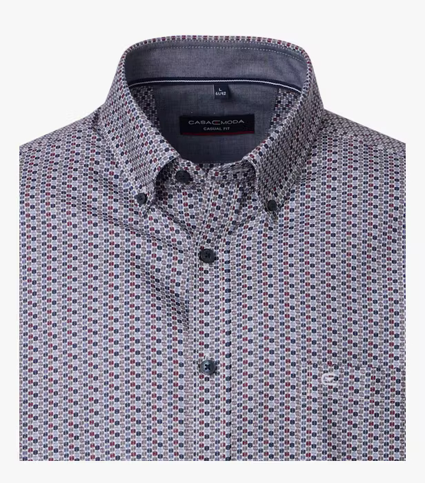 Camasa bumbac barbati CASA MODA CasualFit  multicolor hexagoane [3]
