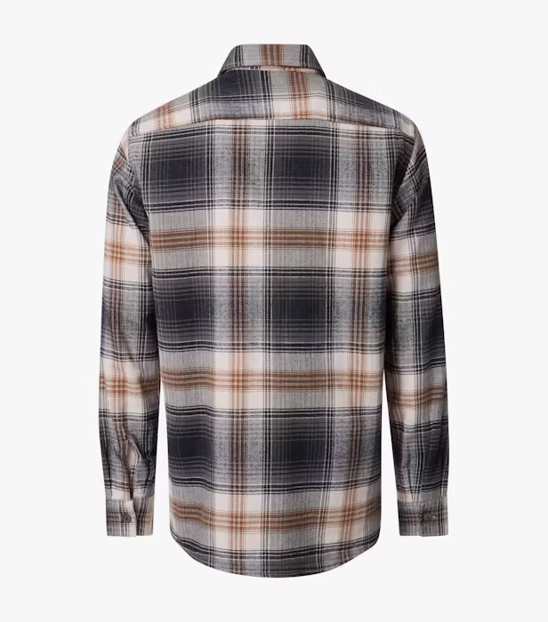 Jacheta over-shirt bumbac barbati CASA MODA carouri gri/bej [2]