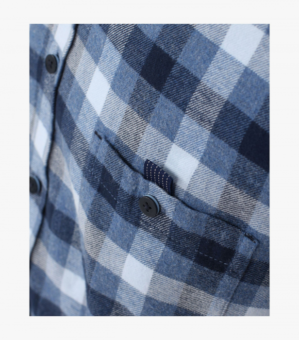 Camasa flanela barbati CASA MODA Casual Fit carouri albastre [5]