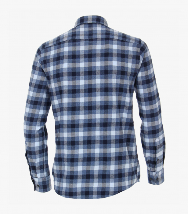 Camasa flanela barbati CASA MODA Casual Fit carouri albastre [2]