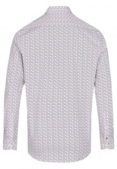 Camasa barbati DANIEL HECHTER ModernFit alb print hexagon ICONIC [2]