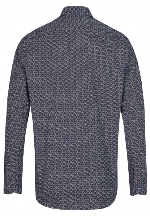 Camasa barbati DANIEL HECHTER ModernFit bleumarin print hexagon ICONIC [2]