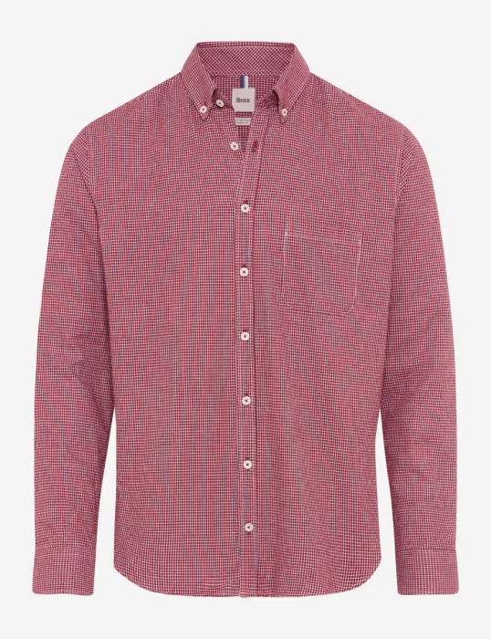 Camasa flanel bumbac barbati BRAX DANIEL C  rosu patratele [1]